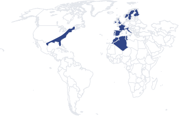JM Sea Courtier maritime - zones d'intervention